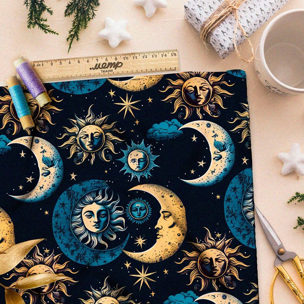 Ткань премиум сатин симфония светил