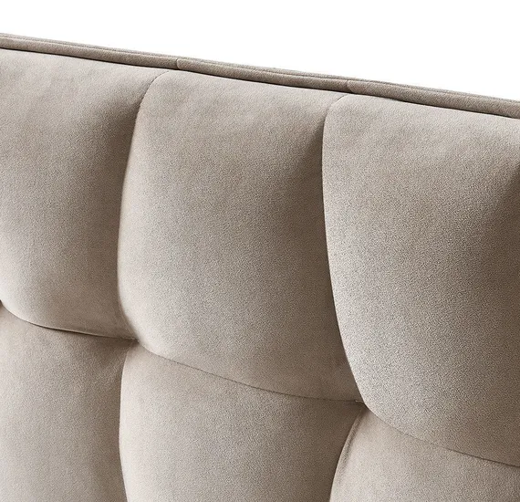 Кровать с мягким изголовьем Husk бежевая | Купить в Hallberg.ru