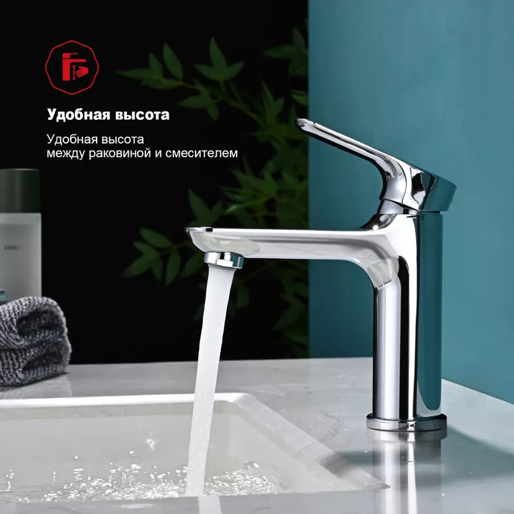 Смеситель для раковины с гигиеническим душем Raglo R03.12, хром