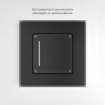 Сенсорный выключатель одноклавишный с подсветкой (черный) W4512008