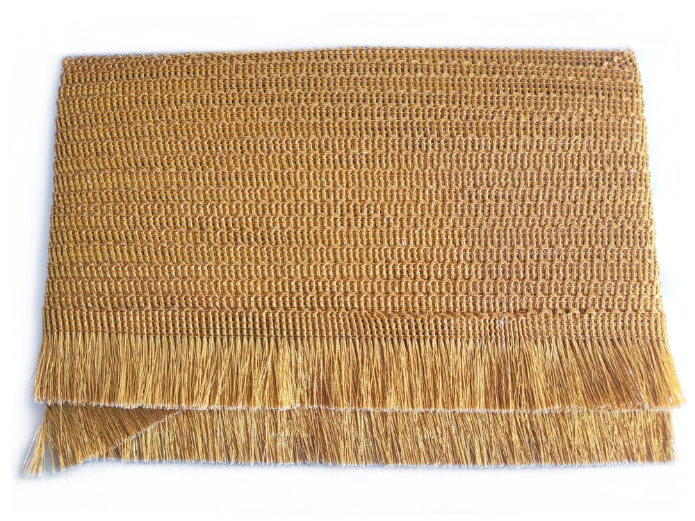 Бахрома-щётка  металлизированная люрекс 3,5см золото