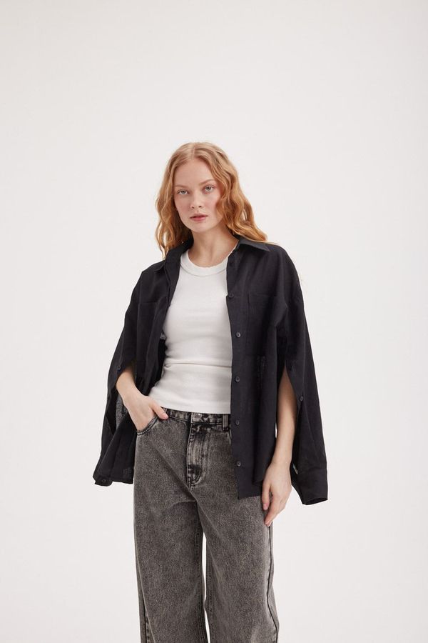 Рубашка с планками на рукавах 