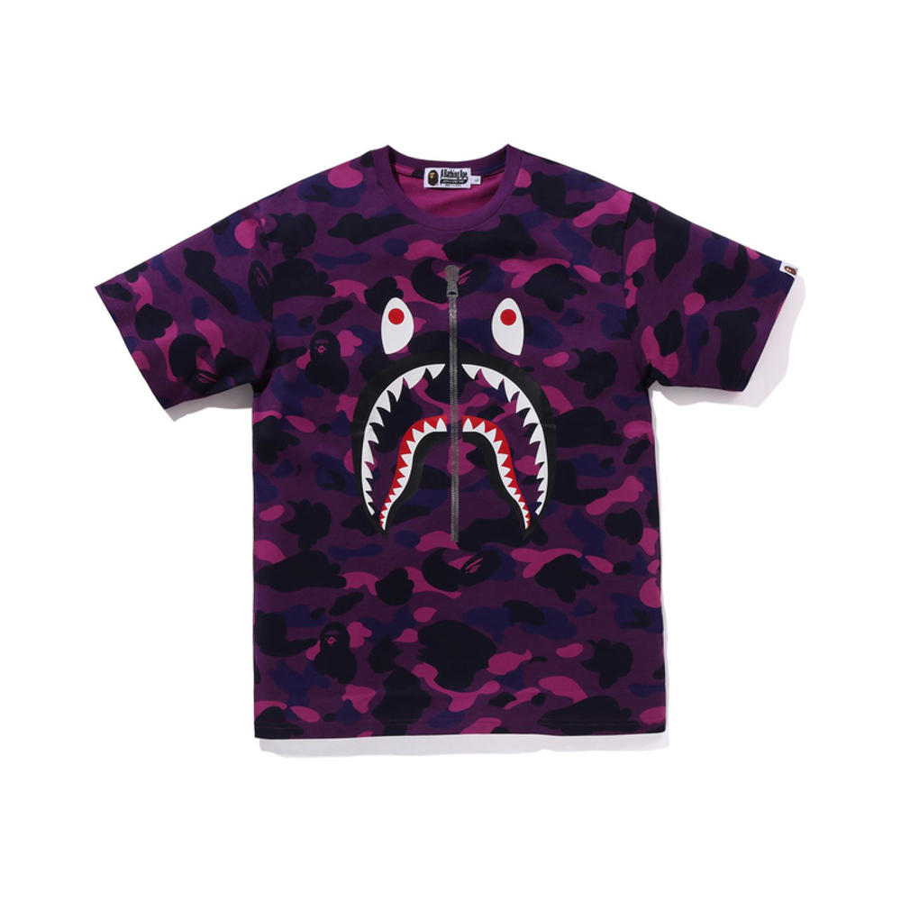 A Bathing Ape Color Camo Shark Polo