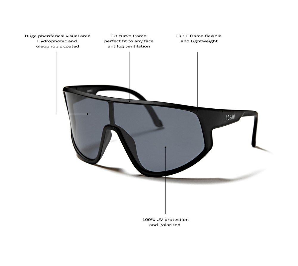 Спортивные очки OCEAN Killy White / Revo Blue Polarized lenses
