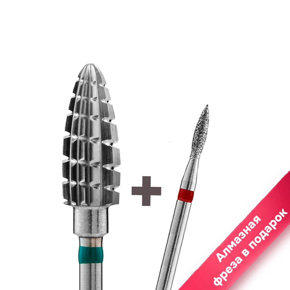 Твердосплавная фреза Тайфун Катрин Кукуруза, зеленая, 6мм