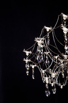 Подвесная люстра LED 42W 3000К/4000К/6000К LE3035/1000 CH/TR хром/прозрачный Thea Leon