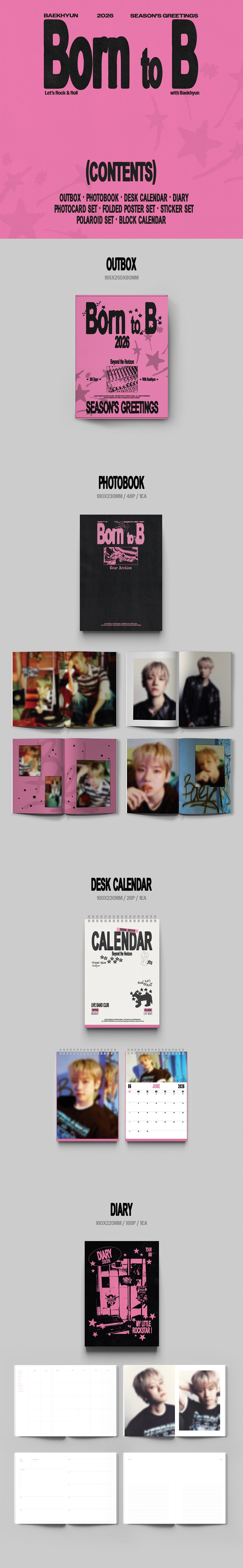 Набор BAEKHYUN 2026 SEASON’S GREETINGS 'Born to B'