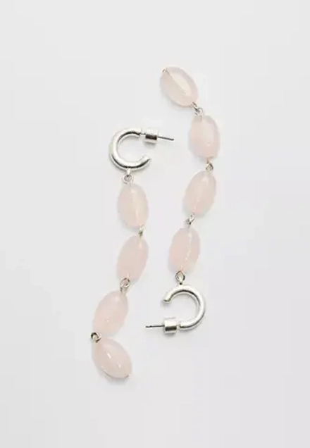 STRADIVARIUS Овальные длинные серьги, розовый