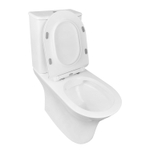 Унитаз-компакт безободковый Azario Fretta Round AZ-7121-G с крышкой-сиденьем микролифт, белый