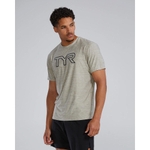 Футболка мужская TYR MEN'S AIRTEC TEE BIG LOGO SOLID/HEATHER