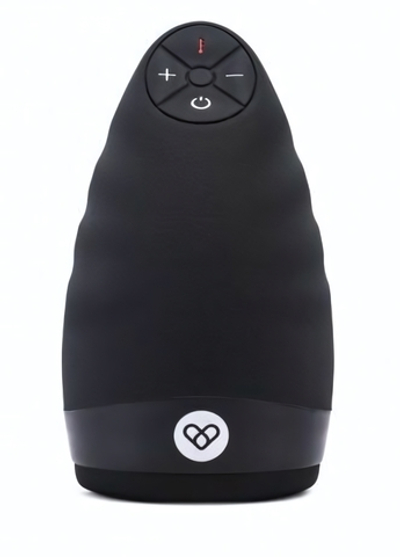 Черный вибромастурбатор для мужчин с подогревом (Цвет: черный)