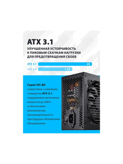 Блок питания FSP VIC-550BD ATX 550W, 80+ BRONZE (POA5500102)