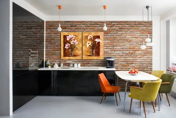 Модульная картина "Цветы в вазе"