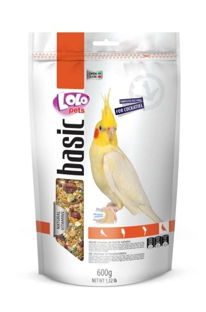LoLo PETS Корм 600г. для средних попугаев полнорационный. Дойпак