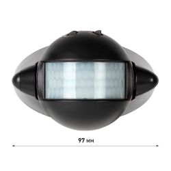 Датчик движения ЭРА MD 03 настенный инфракрасный 1200 Вт угол 180 градусов IP44, черный