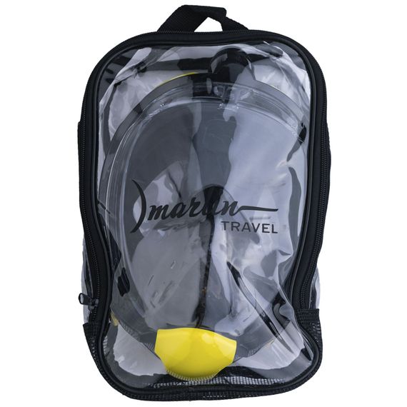 Маска полнолицевая Marlin Travel черный/желтый/черный