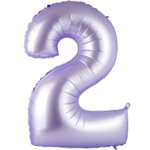 Шар фольгированный Цифра 2 101 см (Лаванда)