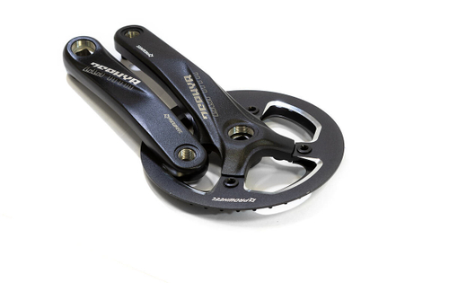 Шатуны-система Prowheel, 1ск., 38 зуб., 1/2"х3/32",сталь с алюминиевой защитой; шатуны 170мм, алюминий, резьба 9/16", под квадрат, черные (10)