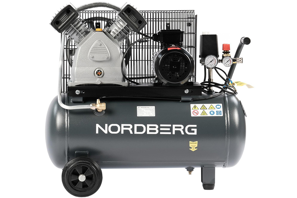 NORDBERG (NCP50/420) Компрессор поршневой с ременной передачей, 380 В, ресивер 50 л, 420 л/мин