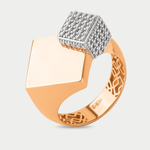Кольцо для женщин из розового золота 585 пробы с фианитами (арт. 902241-1102)
