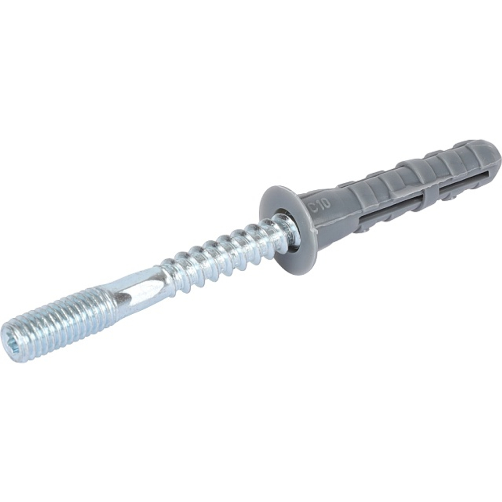 Хомут для труб двухвинтовой сдвоенный STOUT - 3/4" (25-29 мм, с шпилькой и дюбелем)