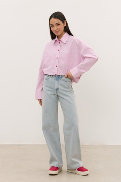 Рубашка 07, розовая