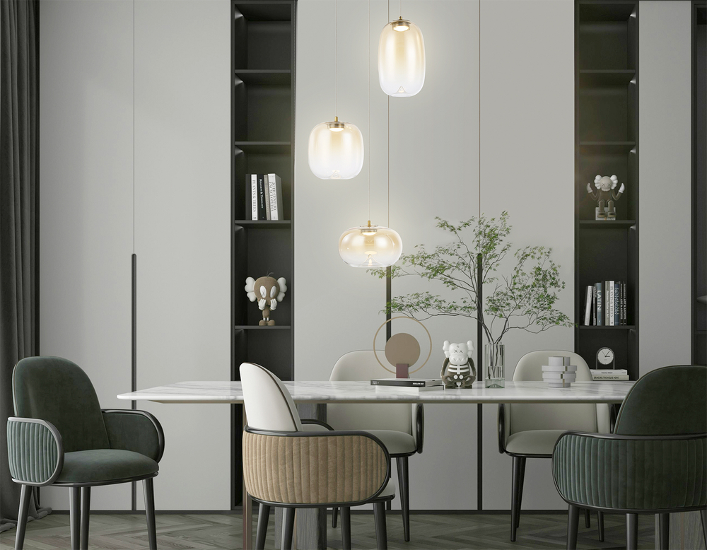 Светильник светодиодный подвесной LH11105/3 WH белый 12W 3000K D350*1505