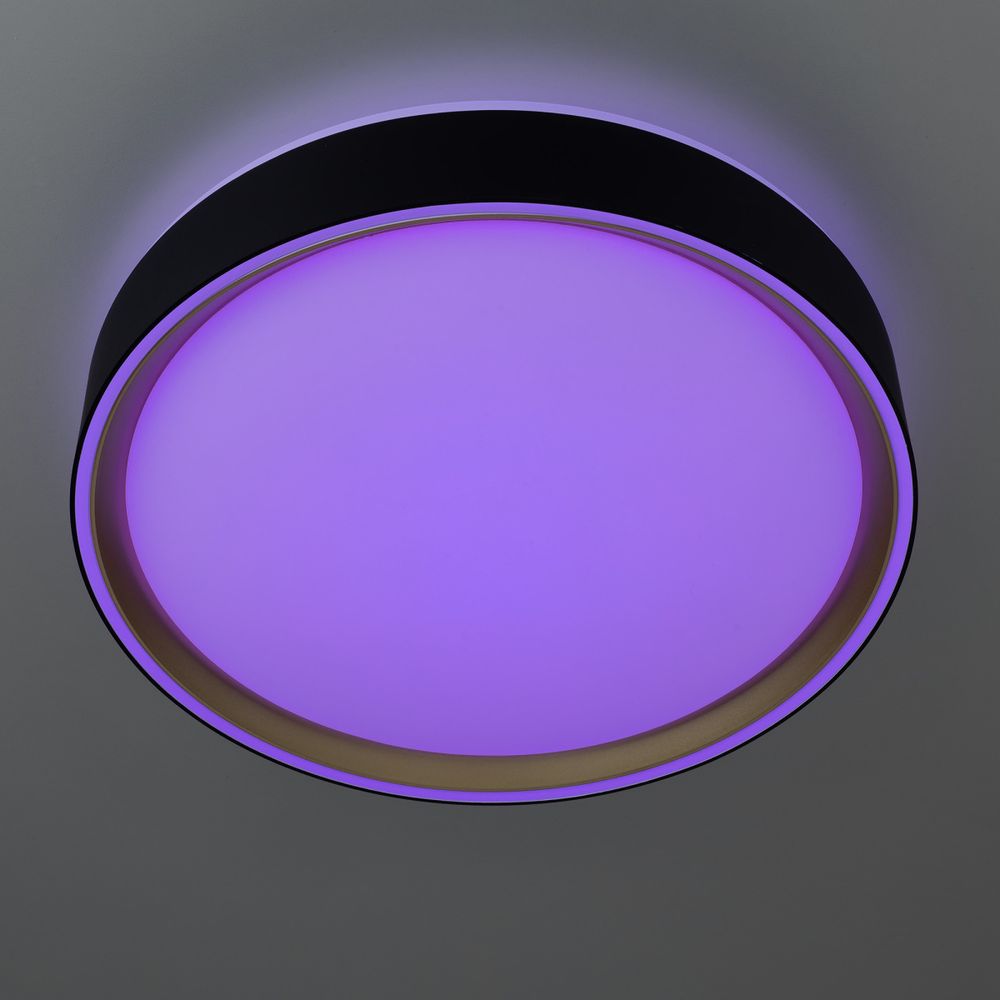 Citilux BOSS CL751251G LED RGB Светильник с пультом Чёрный с Золотом