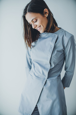 Блуза женская м272 toray твил серый529