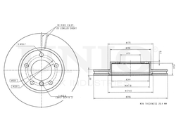 Диск тормозной передний UNIO BRD-20205