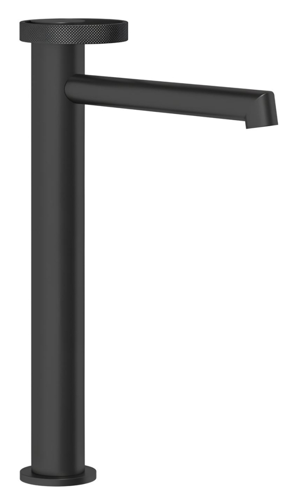 Смеситель для раковины Gessi Anello, высокий, длинный излив, цвет Matte Black