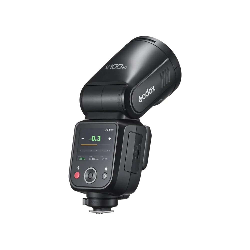Вспышка накамерная Godox V100N TTL с круглой головкой для Nikon