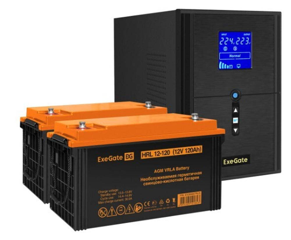 Комплект  Exegate SineTower SZ-2000.LCD.AVR.3SH.1C13.USB