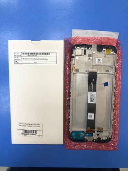 Xiaomi Redmi 9A Дисплей в сборе с тачскрином и рамкой чёрный Оригинал Сервисный