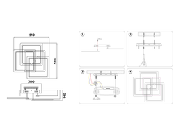 Ambrella Потолочный светодиодный светильник с пультом Original FA535