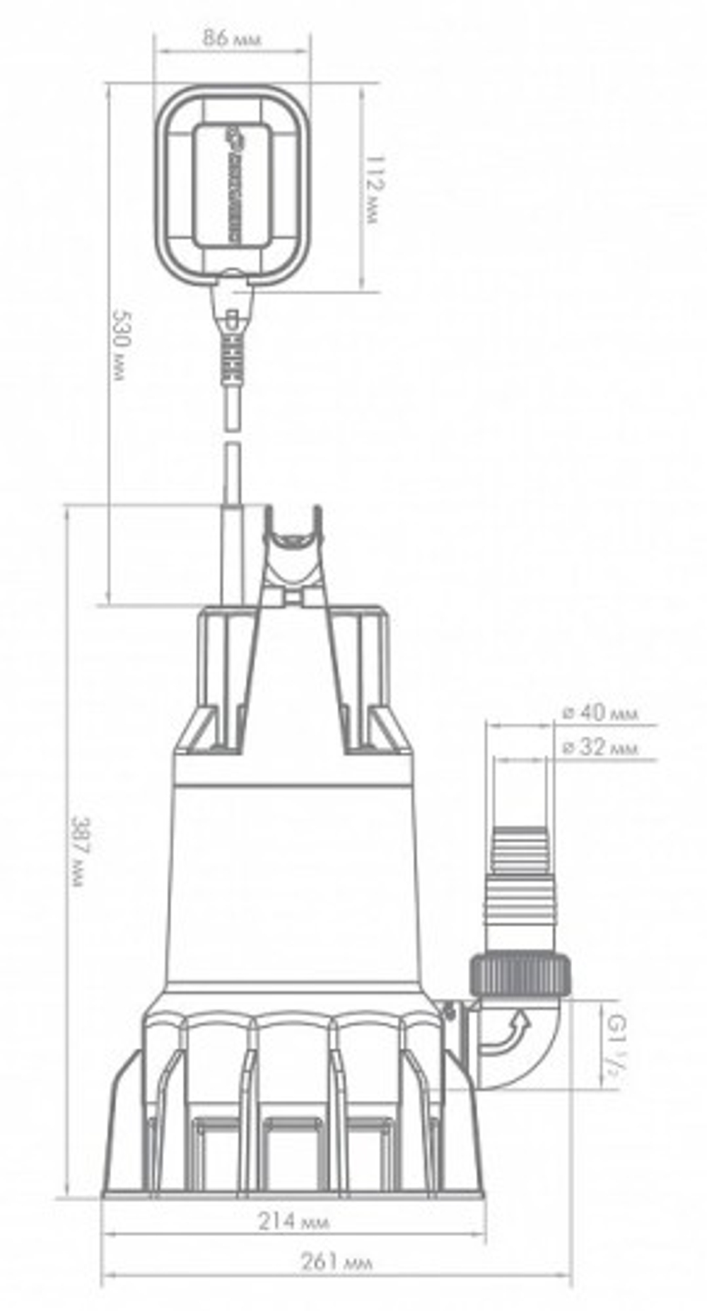 Насос дренажный ДЖИЛЕКС ФЕКАЛЬНИК 330/12 5402