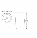 Раковина напольная SantiLine 50 SL-4004 белая