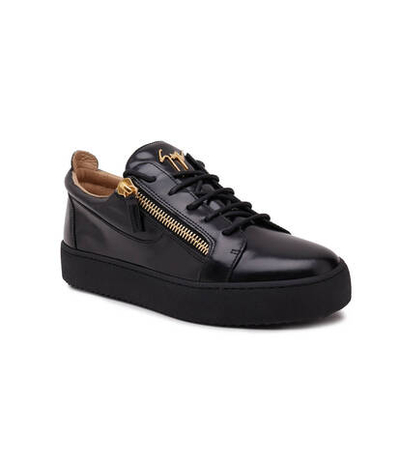 Кожаные кроссовки logoball Giuseppe Zanotti - черный(RM40033)