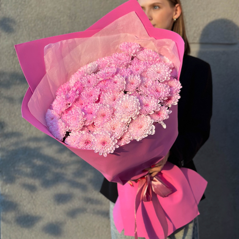 Букет гигант в розовом фоамиране