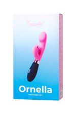 Массажер 3 в 1 Eromantica Ornella, розовый, силикон, 21,5 см