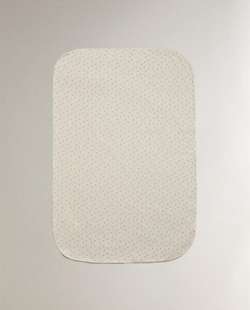 ZARA HOME ДЕТСКИЙ ПЛЕД С ПРИНТОМ, ЭКРЮ