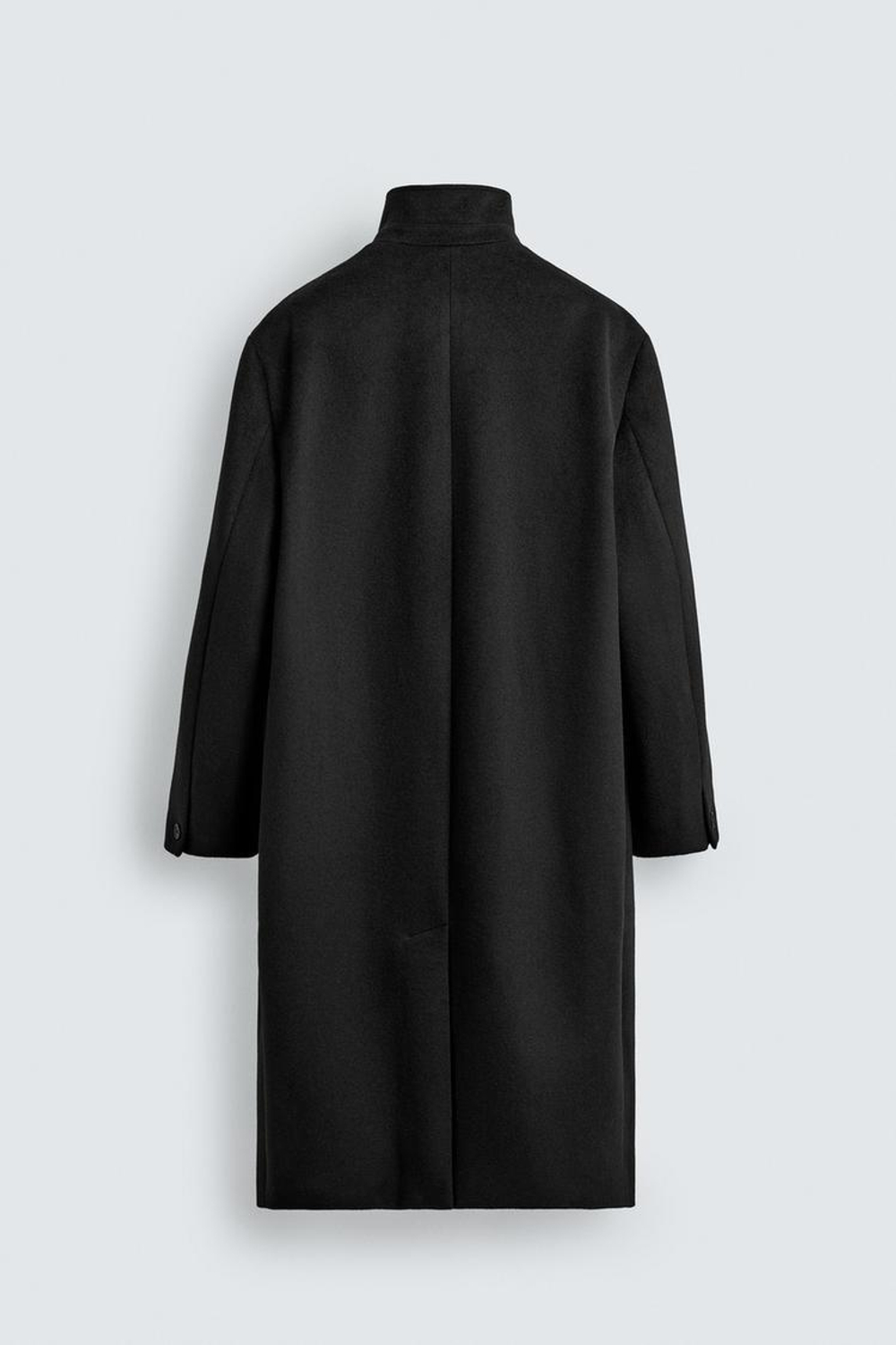 ZARA ПАЛЬТО ИЗ ШЕРСТИ, ЧЕРНЫЙ