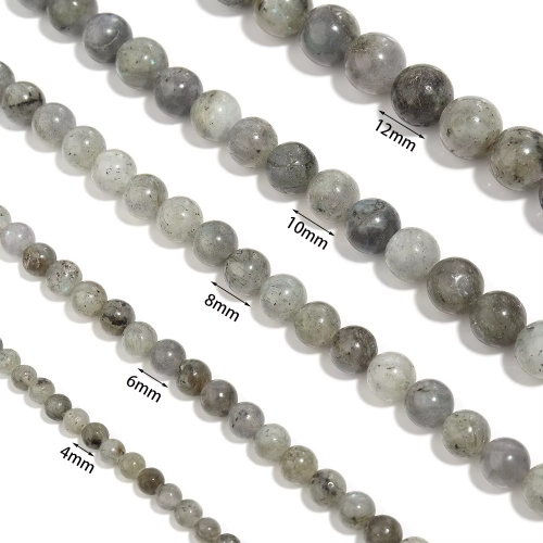 Лабрадор бусины шарик 4/6/8/10/12 мм, на нитке 38 см
