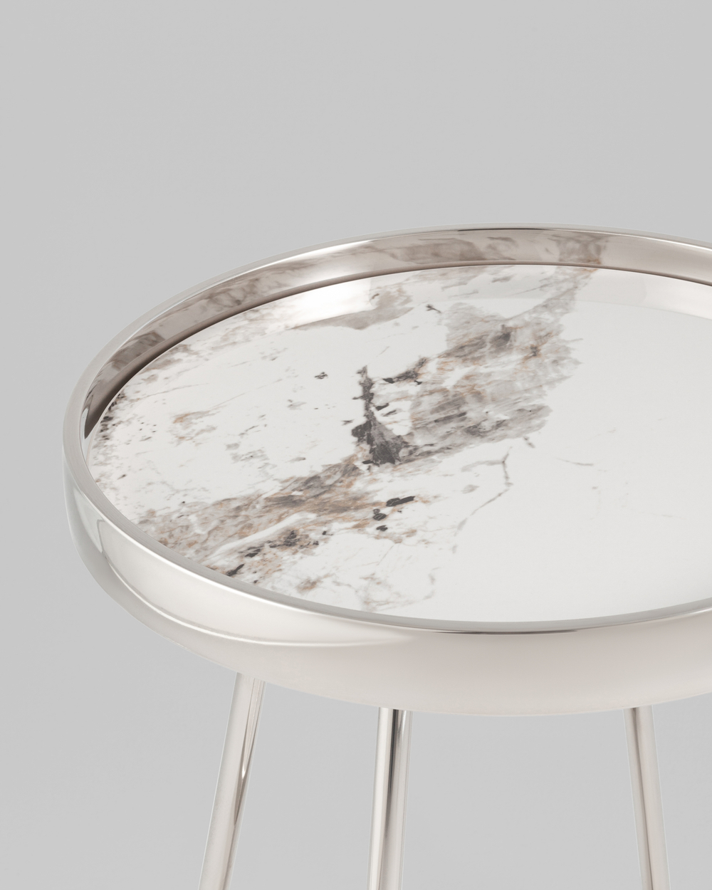 Журнальный столик Гера 50*50 см сталь серебро