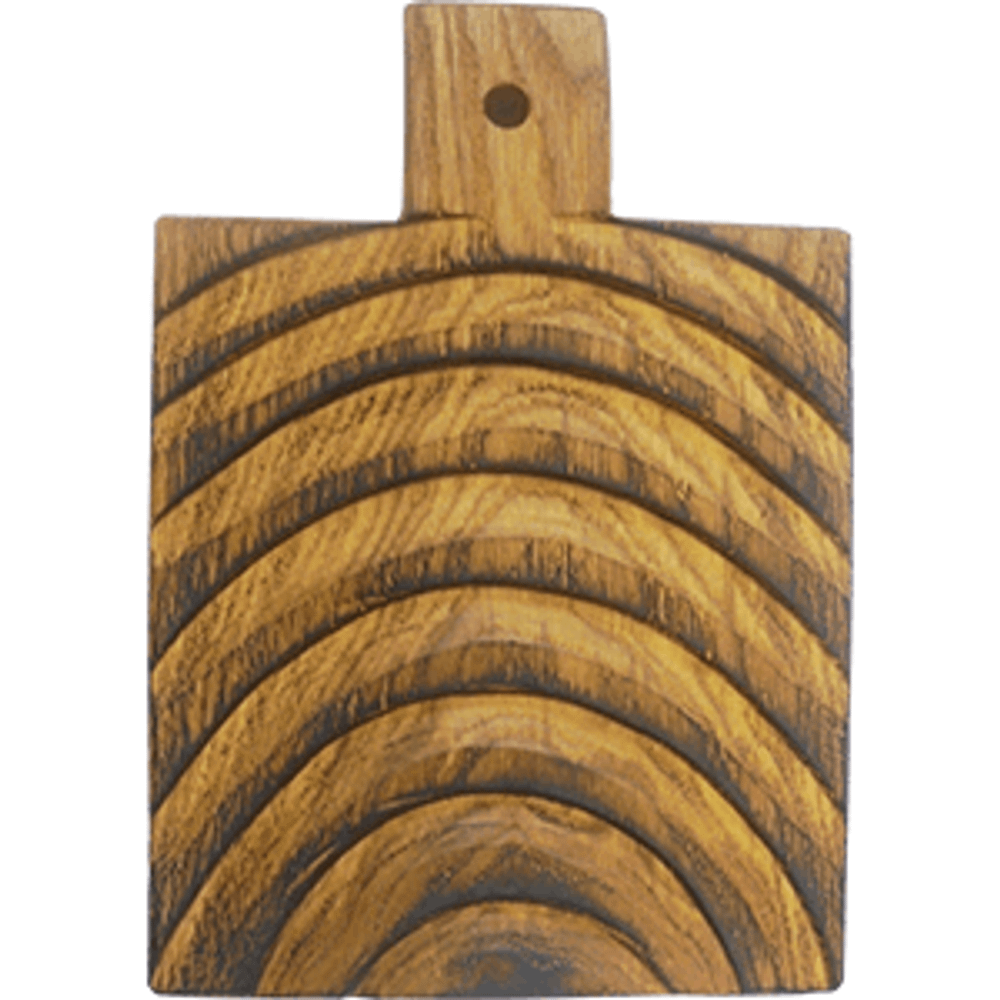 Доска для подачи прямоугольная с ручкой;дуб;H=25,L=250/200,B=180мм