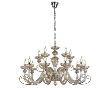 Подвесная люстра 15*E14 8620+5/C chrome cognac коньячный/хром ANNETTE Newport