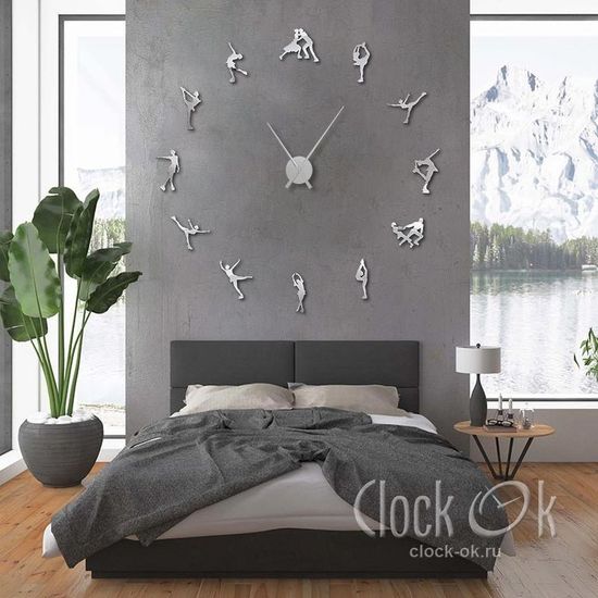 Настенные 3D часы Фигурное катание