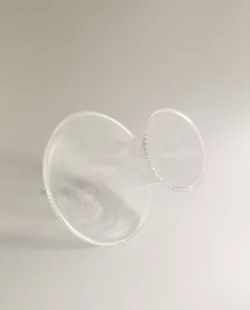 ZARA HOME СТЕКЛЯННАЯ ВАЗА, ПРОЗРАЧНЫЙ