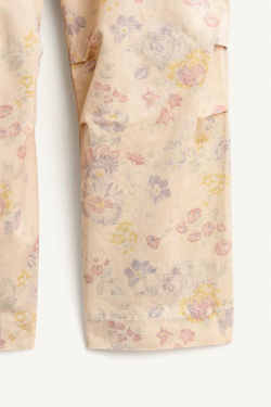 ZARA БРЮКИ ИЗ 100% ХЛОПКА, С ПРИНТОМ