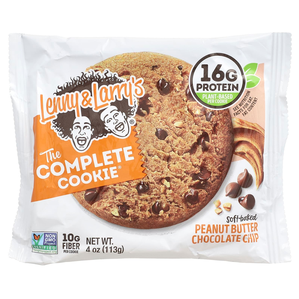 Lenny & Larry's, The COMPLETE Cookie, арахисовая паста с шоколадной крошкой, 12 видов печенья, 113 г (4 унции)